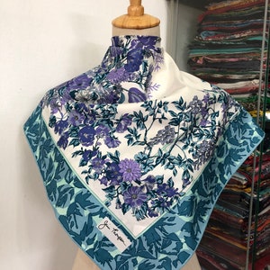 Vintage Jim Thompson Silk Scarf Neckerchief Neckwear Muffler Ribbon Bandana Foulard Elephant Square Scarf Head Band