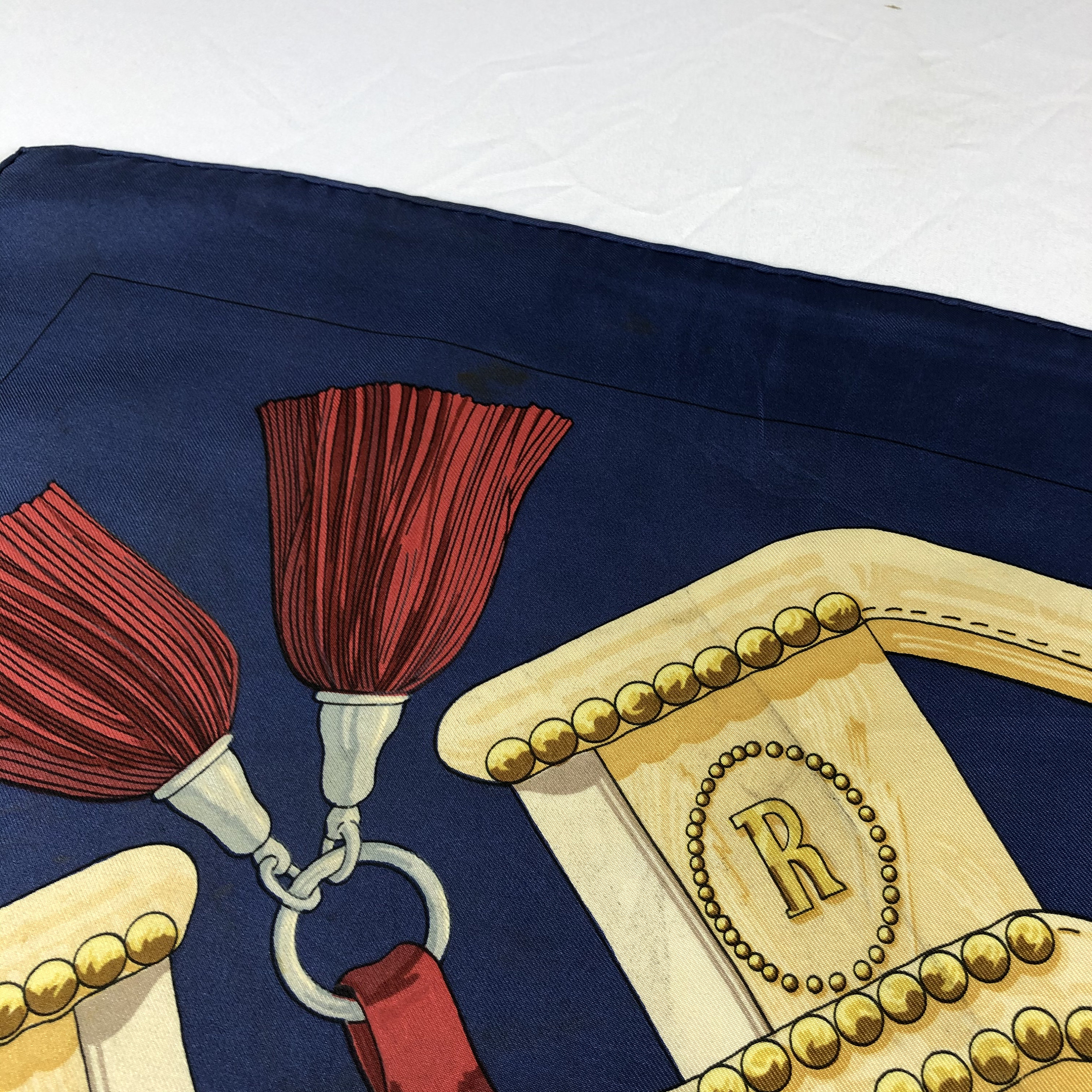 Vintage Hermes Aux Champs Silk Scarf Hermes Silk Muffler Hermes