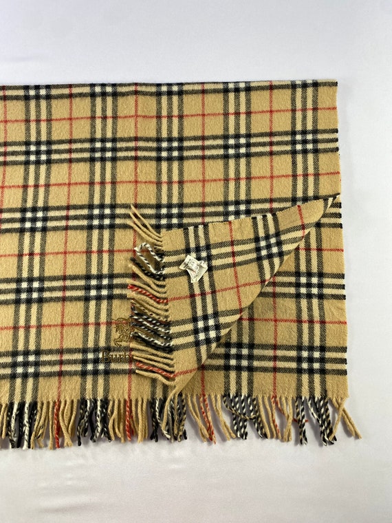 Vintage Big Burberry Scarf Burberry Wool Wrap Vin… - image 3