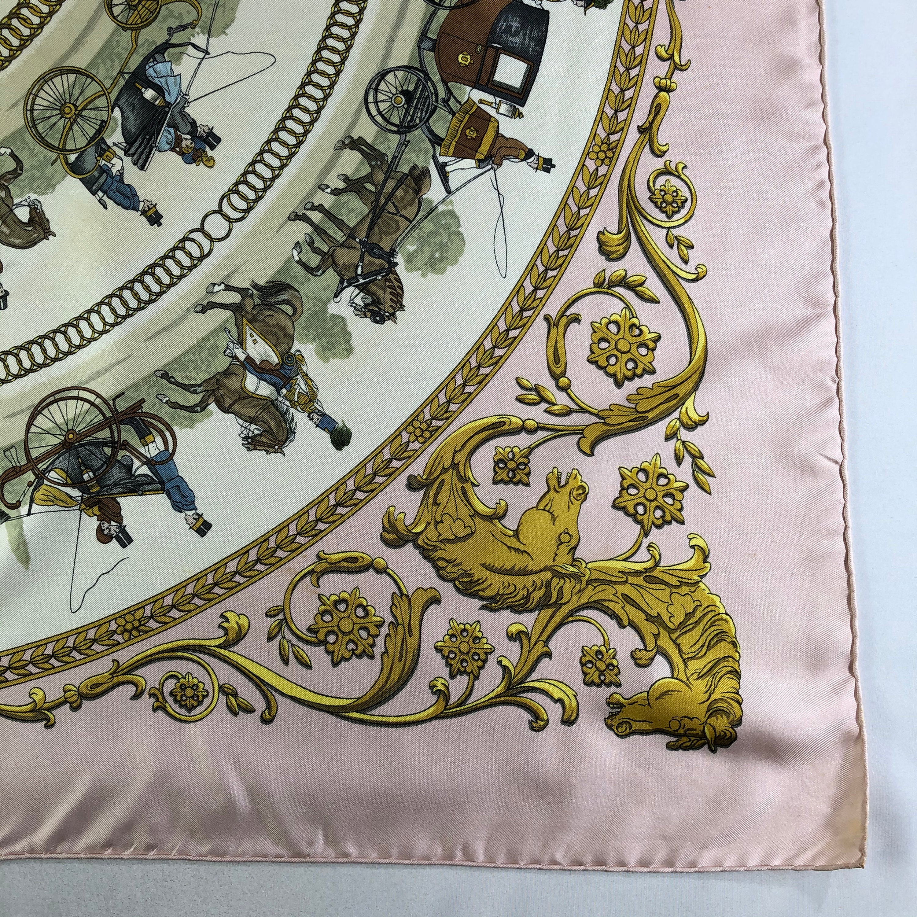 Vintage Hermes La Promenade De Longchamps Silk Scarf Hermes - Etsy