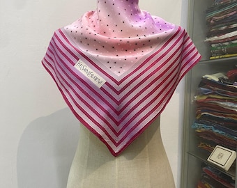Vintage Yves Vacarisas Silk Scarf,  Vintage Silk Muffler, Vintage Neck Scarf, Vintage Neck Accessories, Vintage Italian Silk Scarf,
