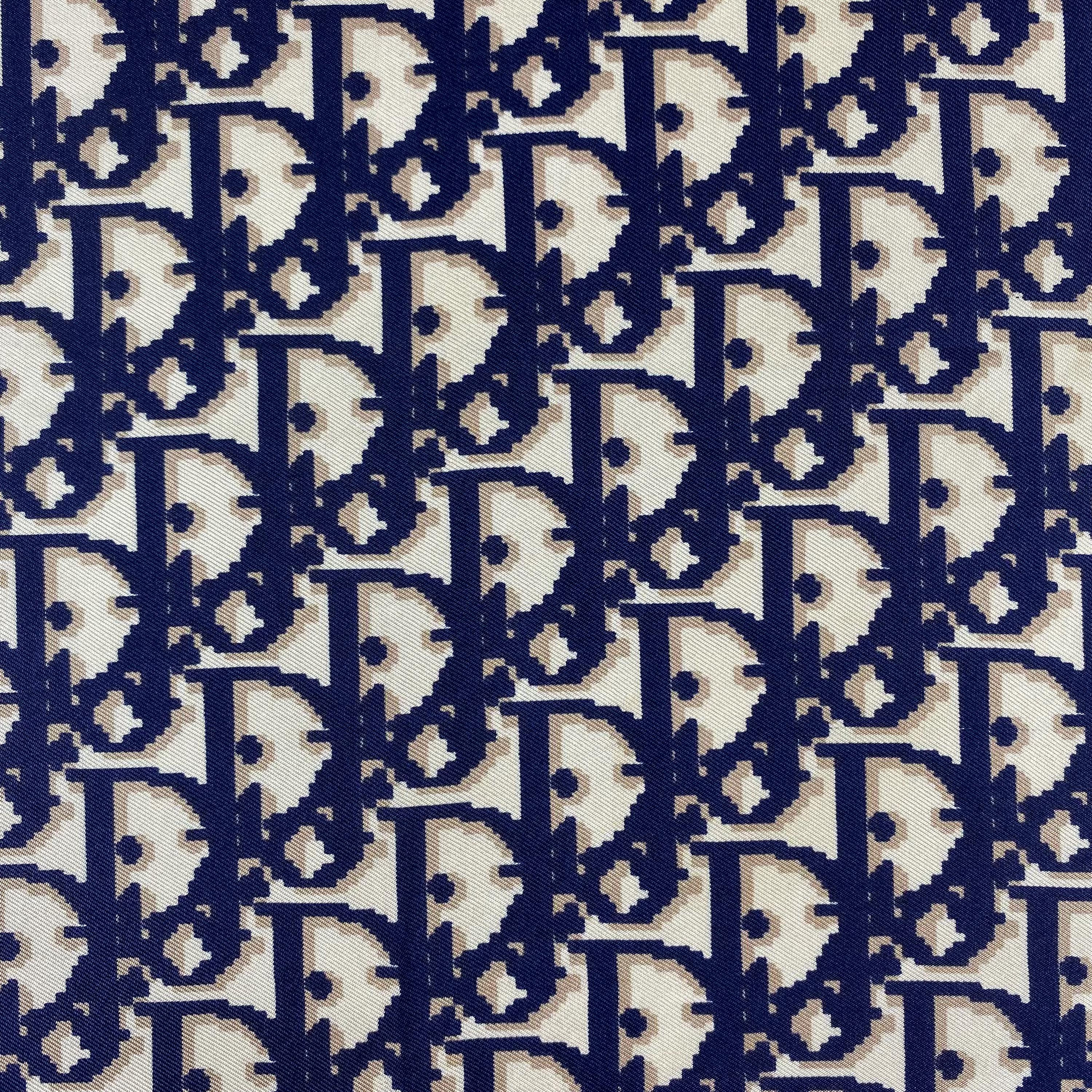 Vintage Christian Dior Oblique Silk Scarf Neckerchief Neckwear