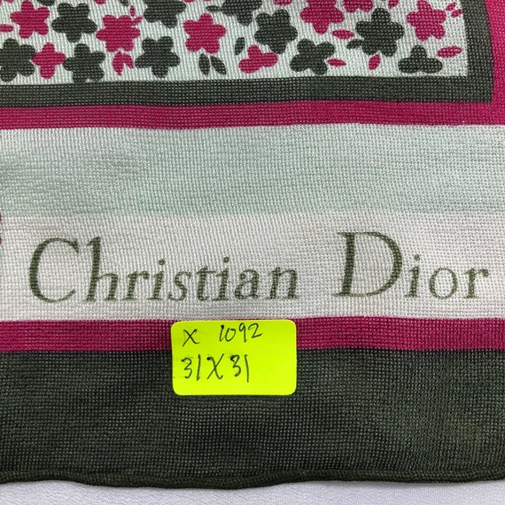 Vintage Christian Dior Silk Scarf Christian Dior … - image 7