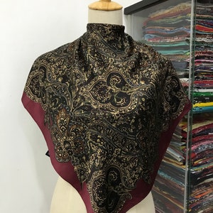 Vintage Ralph Lauren Silk Scarf, Ralph Lauren Silk Shawl, Ralph Lauren Silk Muffler, Ralph Lauren Scarf, Vintage Ralph Lauren Silk Neckscarf