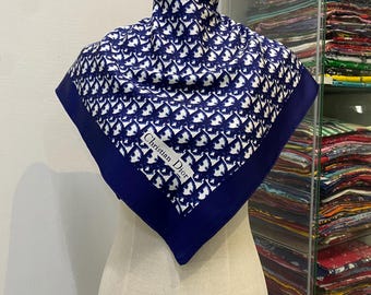 Vintage Christian Dior Trotter Silk Scarf Christian Dior Oblique