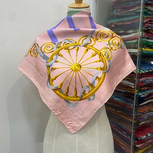 Vintage Celine Shawl, Celine Silk Scarf, Celine Silk Muffler, Celine Square Scarf, Vintage Celine Neckerchief, Celine Bandana