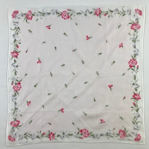 Vintage Dior Handkerchief, Dior Bandana, Vintage Dior Pocket Square, Christian Dior Handkerchief, Vintage Dior Neck Scarf