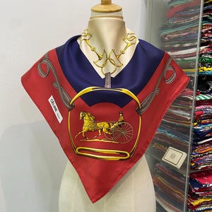 Vintage Celine Silk Scarf, Celine Silk Muffler, Vintage Celine Square Scarf, Vintage Celine Shawl, Celine Silky Scarf