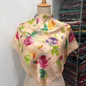 Vintage Yves Saint Laurent Silk Scarf Yves Saint Laurent Silk Muffler Yves Saint Laurent Silk Neck Scarf Yves Saint Laurent Silk Neck Warmer