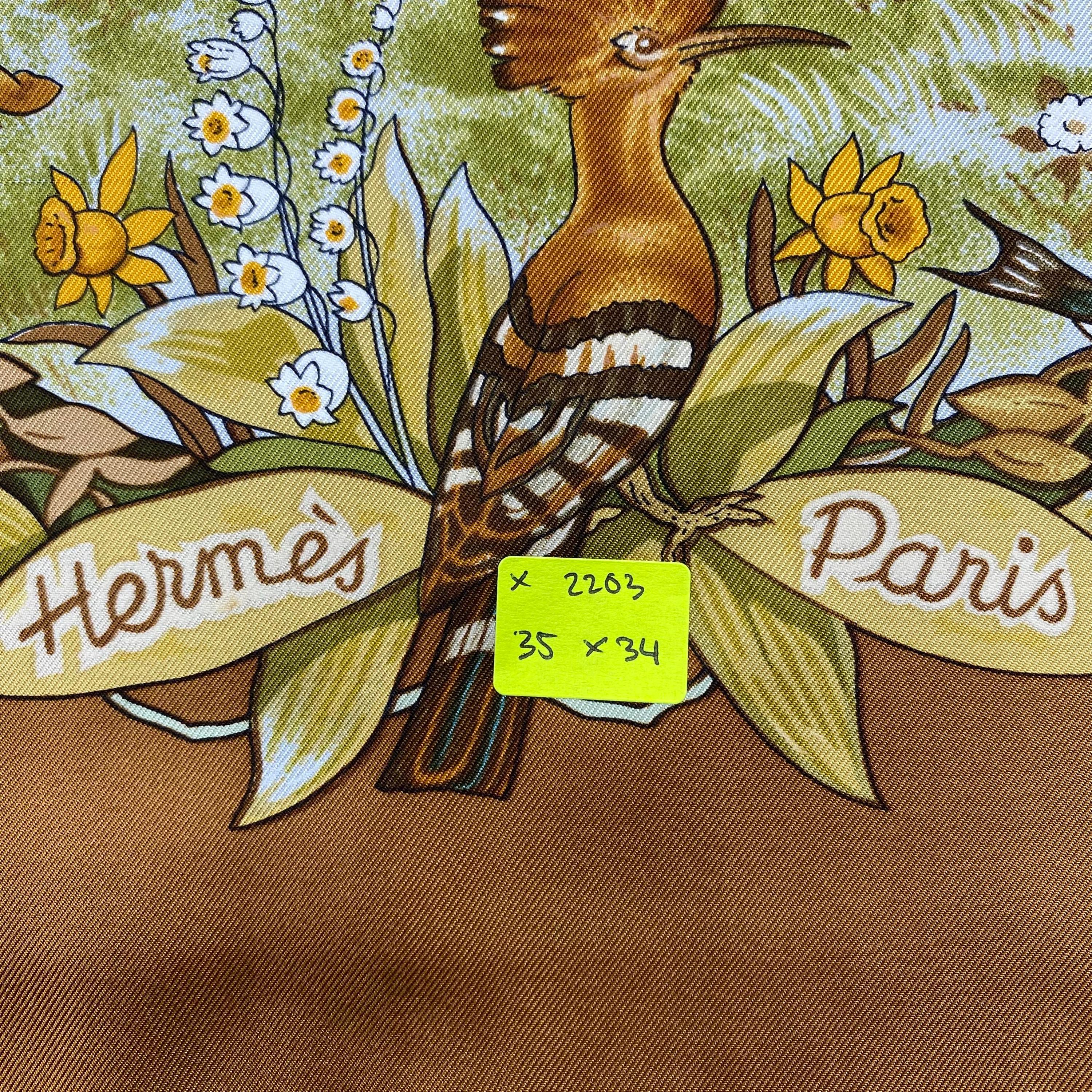 Vintage Hermes Les Quatre Saisons Silk Scarf Hermes 34x34 Hermes