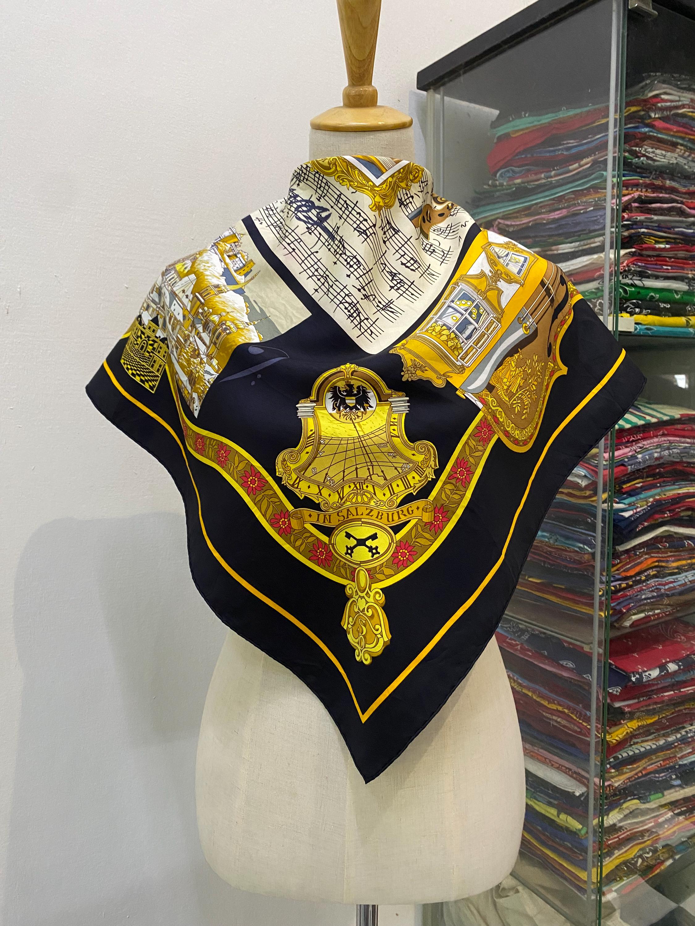 Vintage Hermes in Salzburg Silk Scarf Vintage Hermes Key Scarf