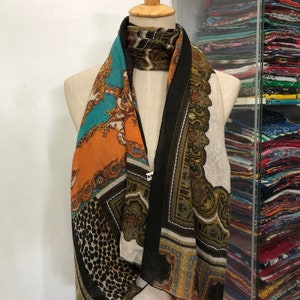 Vintage Silk Scarf, Twill Silk Scarf, Vintage Silk Muffler, Vintage Neck Scarf, Vintage Neck Accessories, Vintage Italian Silk Scarf,