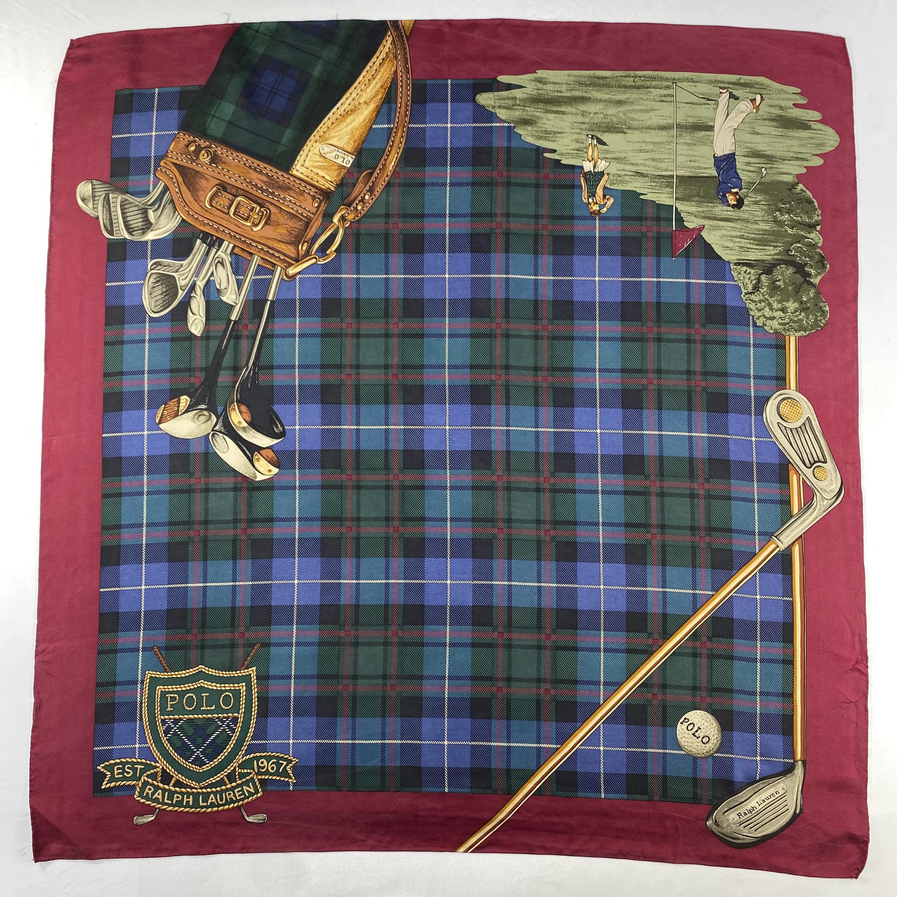 Vintage Ralph Lauren Silk Scarf, Ralph Lauren Silk Shawl, Ralph 