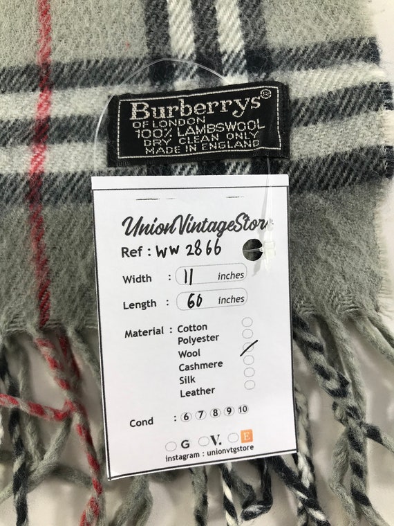 burberry wool scarf vintage