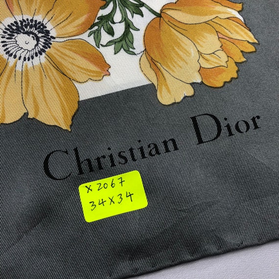 Vintage Christian Dior Silk Scarf Christian Dior Oblique Shawl 