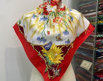 ヴィンテージ 】KENZO ケンゾー スカーフ 花柄 シルク100