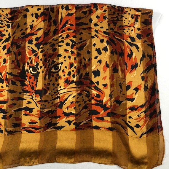 Vintage Yves Saint Laurent Silk Scarf Yves Saint … - image 5