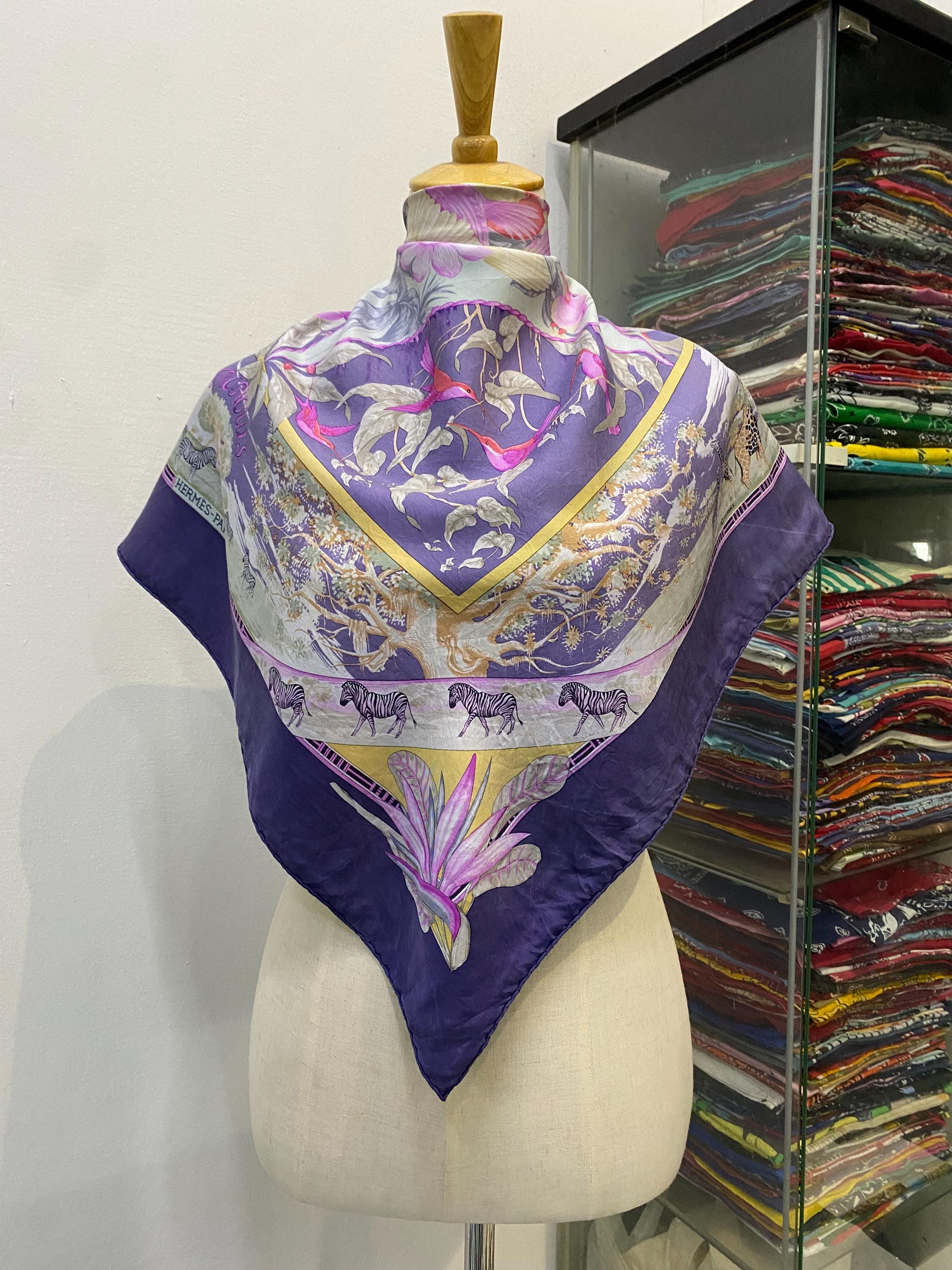 Vintage Hermes Tropiques Silk Scarf, Hermes Silk Scarf, Vintage