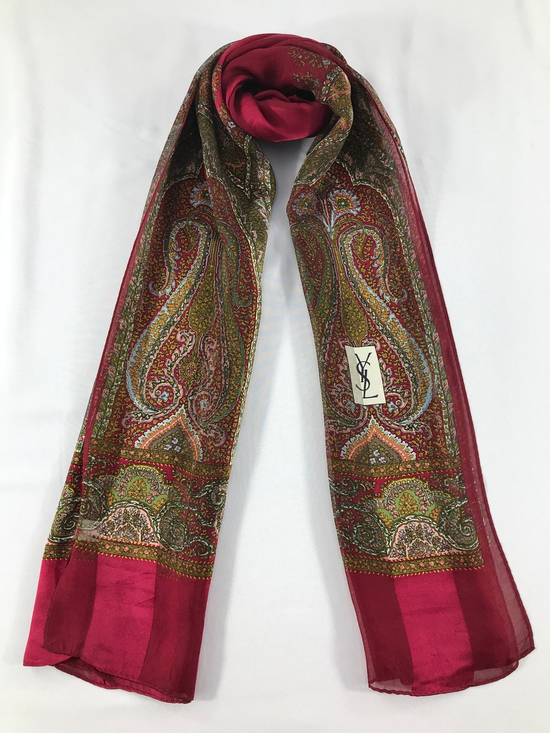 【関税&送料込】Saint Laurent Cassandre Silk Foulard 0400021639083_DARKGREY?wid=600