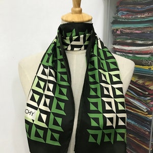 Vintage Givenchy Silk Stole Givenchy Neck Scarf Givenchy Silk Muffler Givenchy Big Logo Givenchy Neck Warmer Givenchy Silk Shawl
