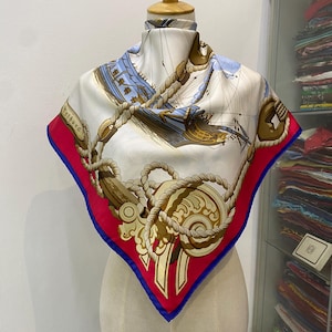 Vintage Hermes Tribord Silk Scarf Hermes Square Scarf Vintage Hermes Silk Scarf Hermes Square Scarf Hermes 34 Scarves