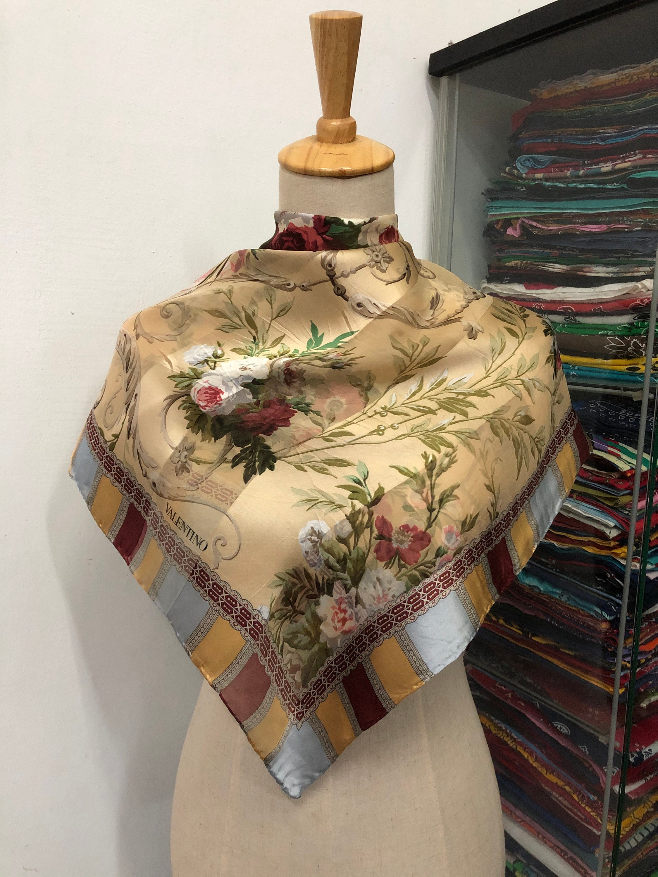 vintage valentino silk scarf