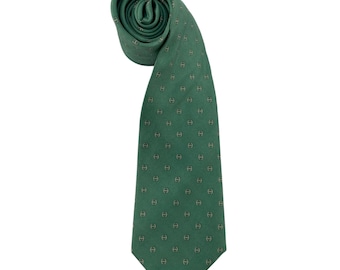 Vintage Hermès Paris Silk Tie 7029 TA, Authentic Hermès Neck Tie, Floral Pattern Necktie, Geometric Pattern Necktie