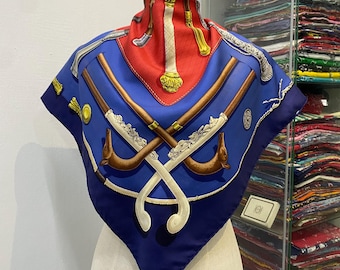 ヴィンテージ 80 年代 エルメス スカーフ Les Berlines by Francoise
