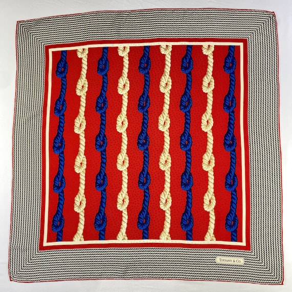 Vintage Tiffany & Co Silk Scarf, Tiffany and Co Silk Neckerchief