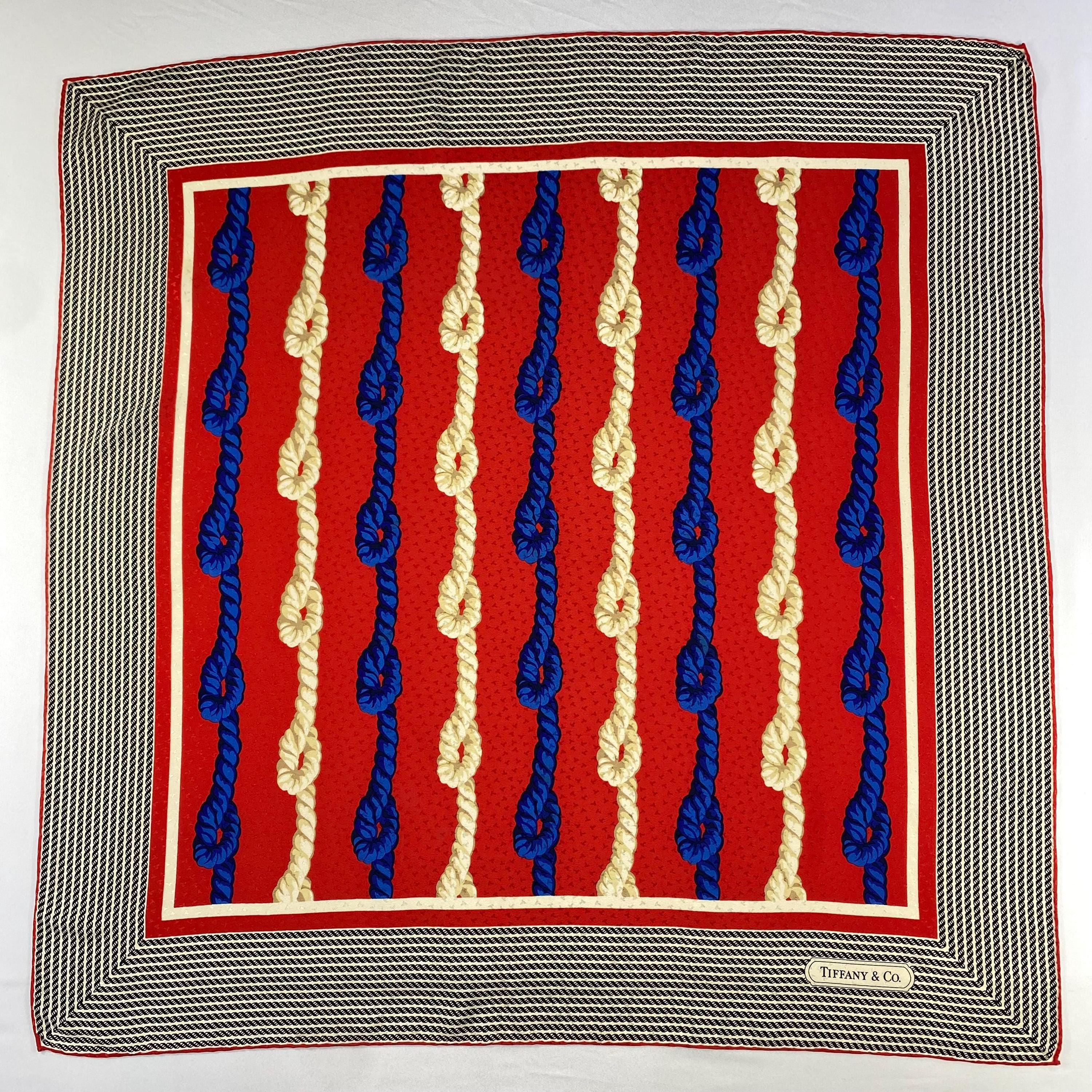 Vintage Tiffany & Co Silk Scarf, Tiffany and Co Silk Neckerchief