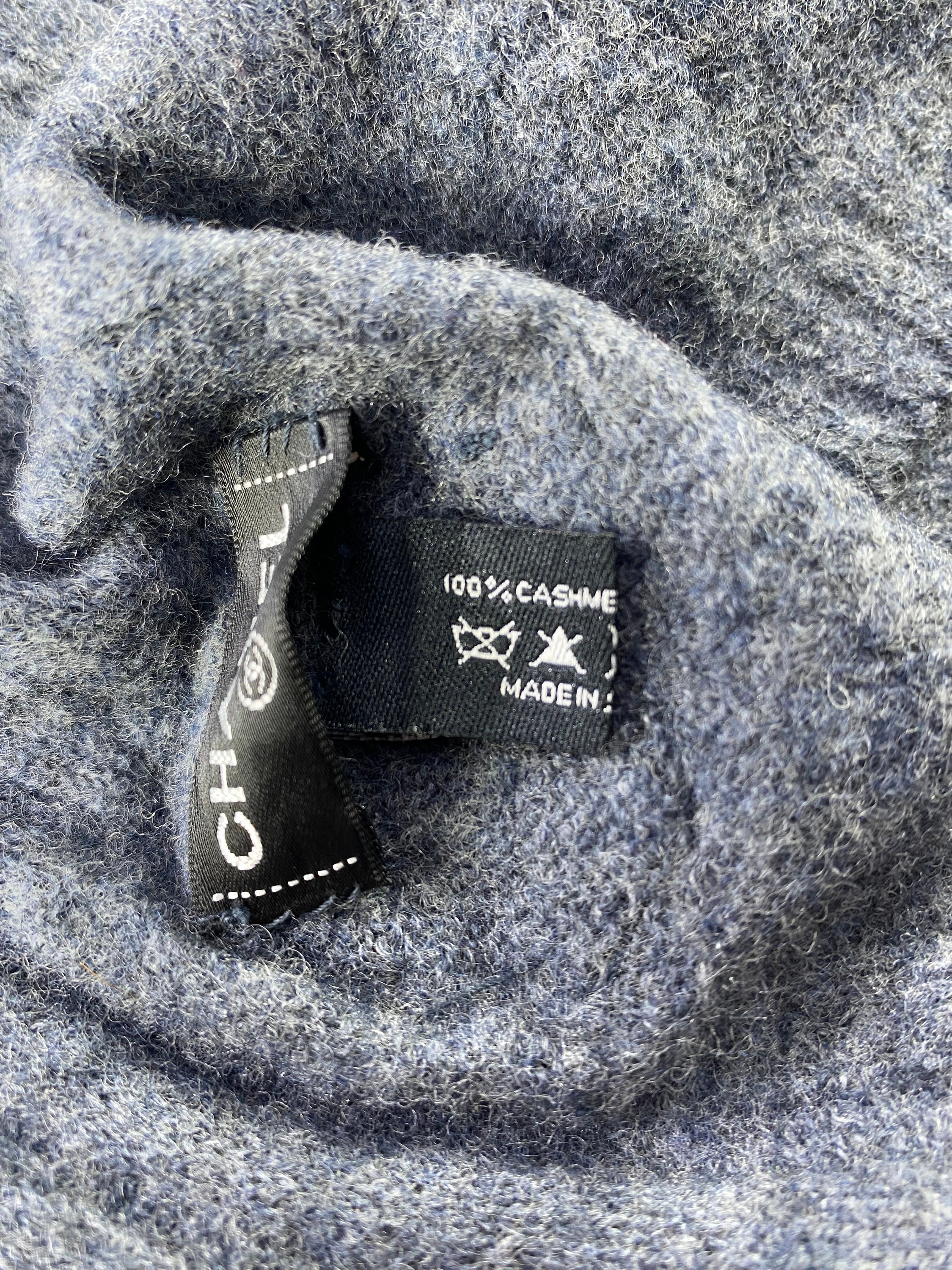 Chanel Scarf Muffler, Vintage Chanel Cashmere Scarf, Chanel
