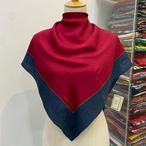 Vintage Cartier Silk Scarf, Must De Cartier Silk Scarf, Vintage Luxury Scarf, Cartier Silk Muffler, Vintage Must De Cartier Neck Scarf