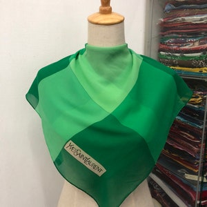 Vintage Yves Saint Laurent Silk Scarf Yves Saint Laurent Silk Muffler Yves Saint Laurent Silk Neck Scarf Yves Saint Laurent Silk Neck Warmer