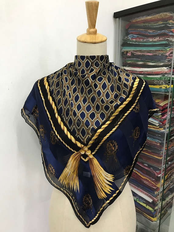 Vintage Anne Klein Silk Scarf Vintage Silk Neck Scarf - Etsy Singapore