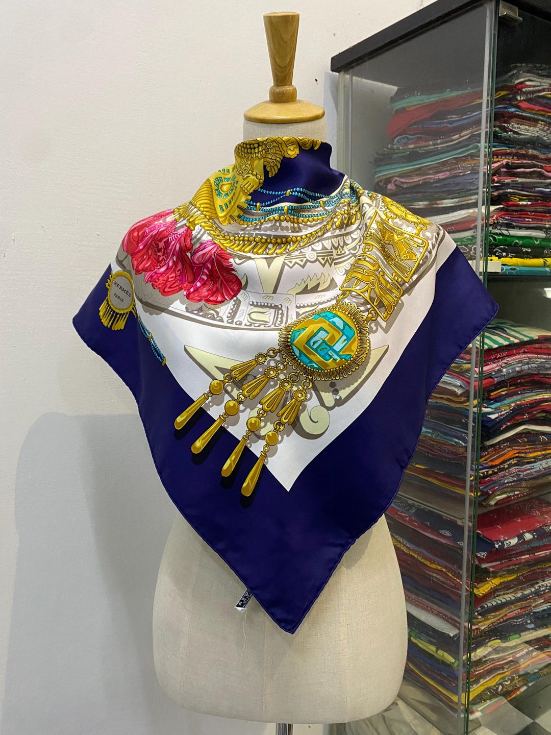 Vintage Hermes Mexique Silk Scarf Hermes 34x34 Hermes Silk Scarf