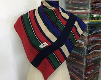 ヴィンテージ YSL マルチカラー シルクスカーフ、ヴィンテージ YSL