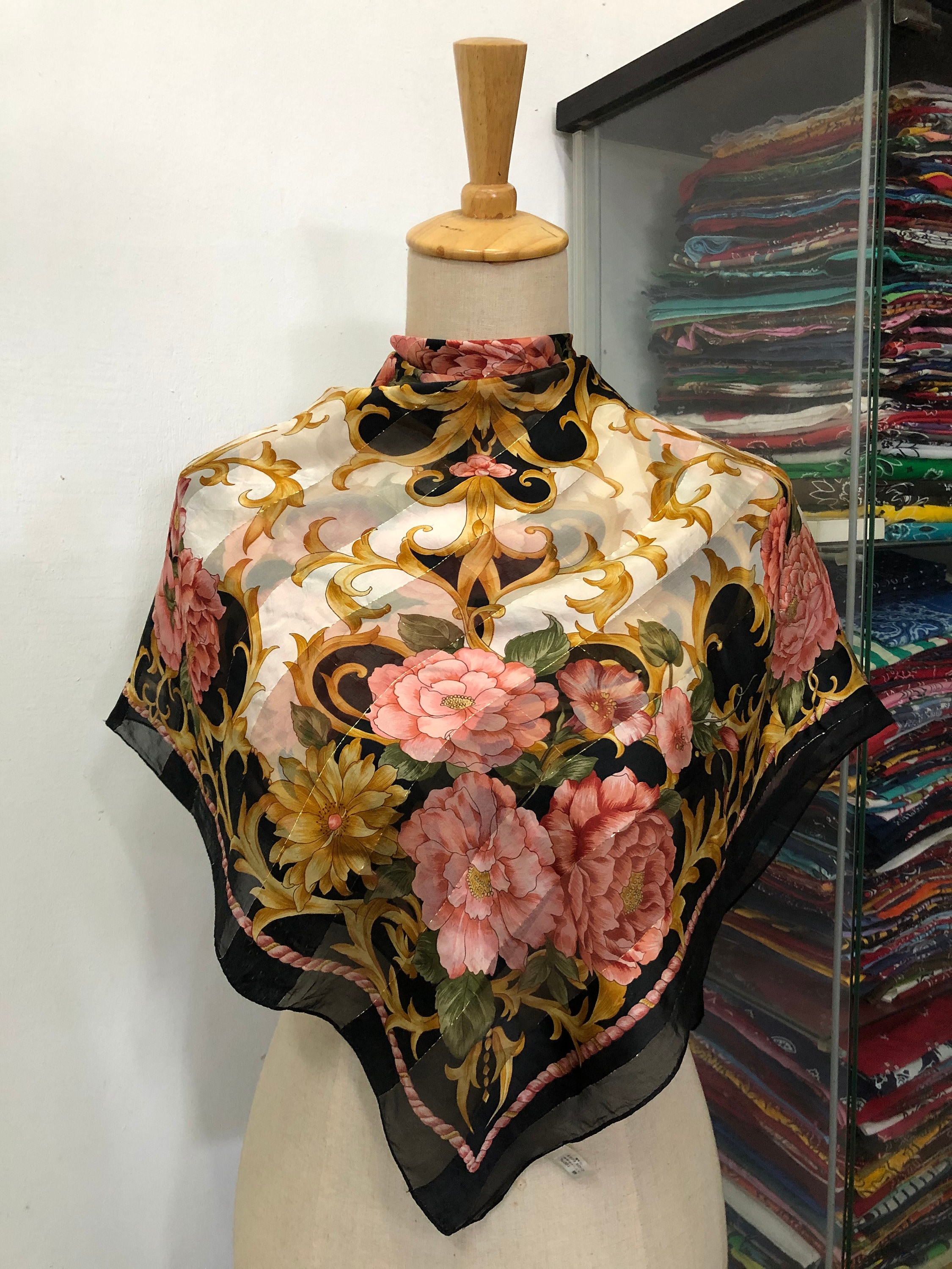 小物 CTHY HIGH-END VINTAGE SILK SCARF Vintage Silk Scarf, Twill Silk Scarf, Vintage Silk Muffler