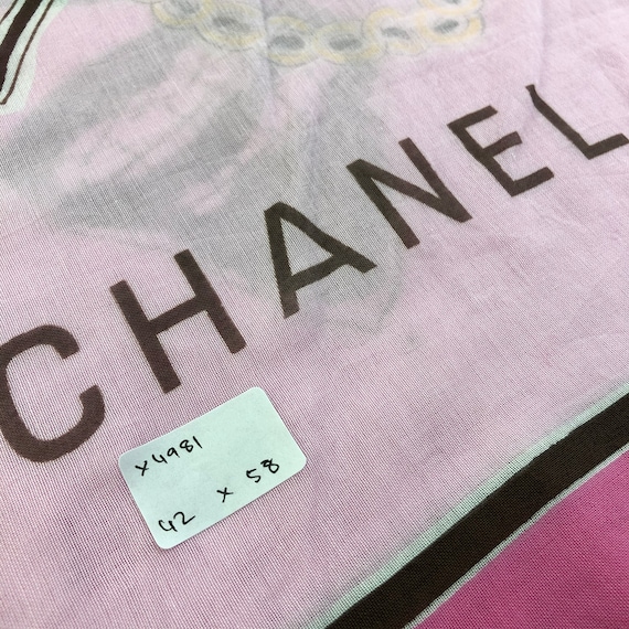 Vintage Chanel Cotton Scarf , Chanel Pareo , Vint… - image 7