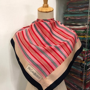 Vintage Yves Saint Laurent Silk Scarf Yves Saint Laurent Silk Muffler Yves Saint Laurent Silk Neck Scarf Yves Saint Laurent Silk Neck Warmer
