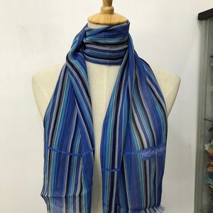 Vintage Yves Saint Laurent Silk Scarf Yves Saint Laurent Silk Muffler Yves Saint Laurent Silk Neck Scarf Yves Saint Laurent Silk Neck Warmer