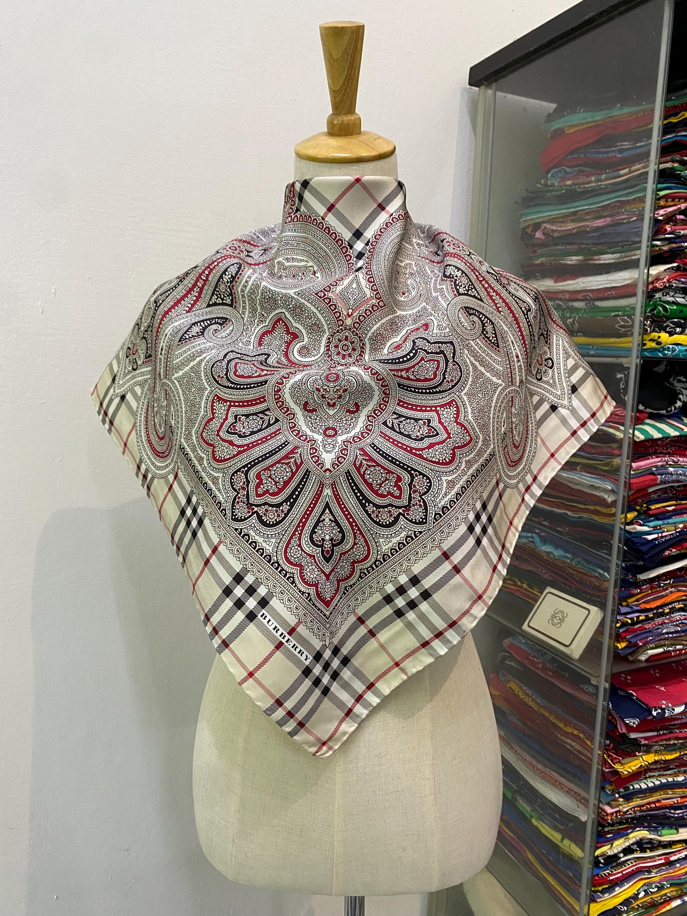 Burberry Silk Scarf - Etsy