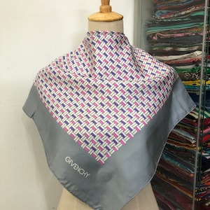 Vintage Givenchy Silk Scarf Givenchy Neck Scarf Givenchy Silk Muffler Givenchy Big Logo Givenchy Neck Warmer Givenchy Silk Shawl