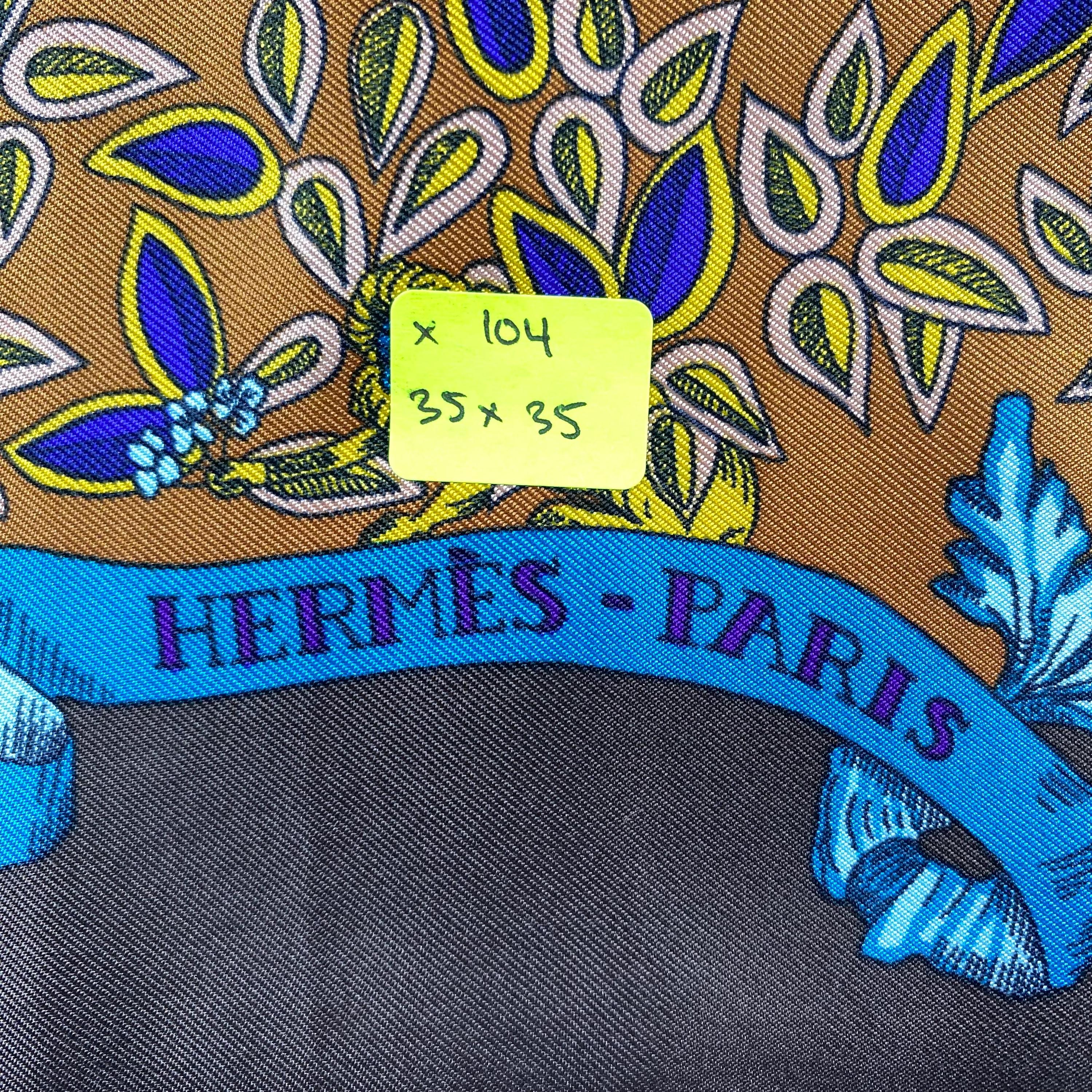 Vintage Hermes Le Paradis Du Roy Silk Scarf Hermes 34x34 Hermes