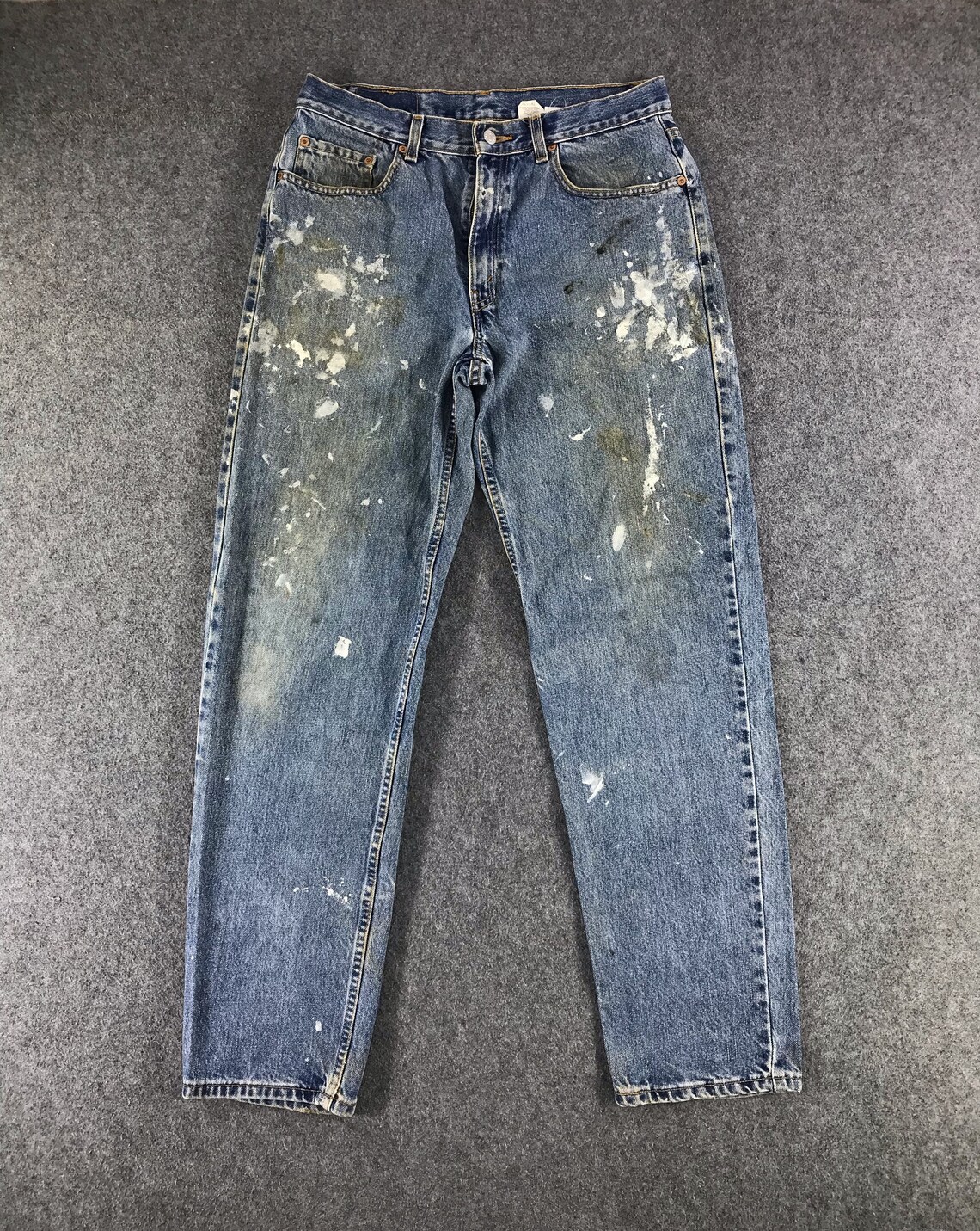 Vintage Levis 550 Painter Jeans 33x33 Red Tab Faded Denim Etsy