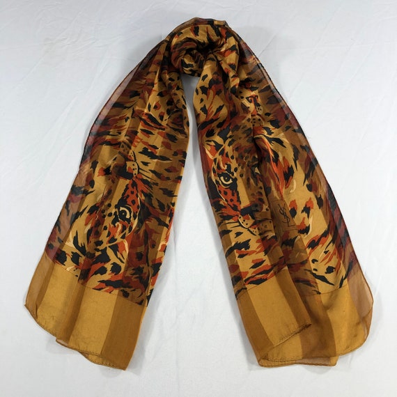 Vintage Yves Saint Laurent Silk Scarf Yves Saint … - image 2