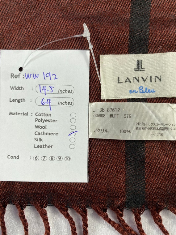 Vintage Lanvin Cashmere Scarf Soft Cashmere Lanvi… - image 5