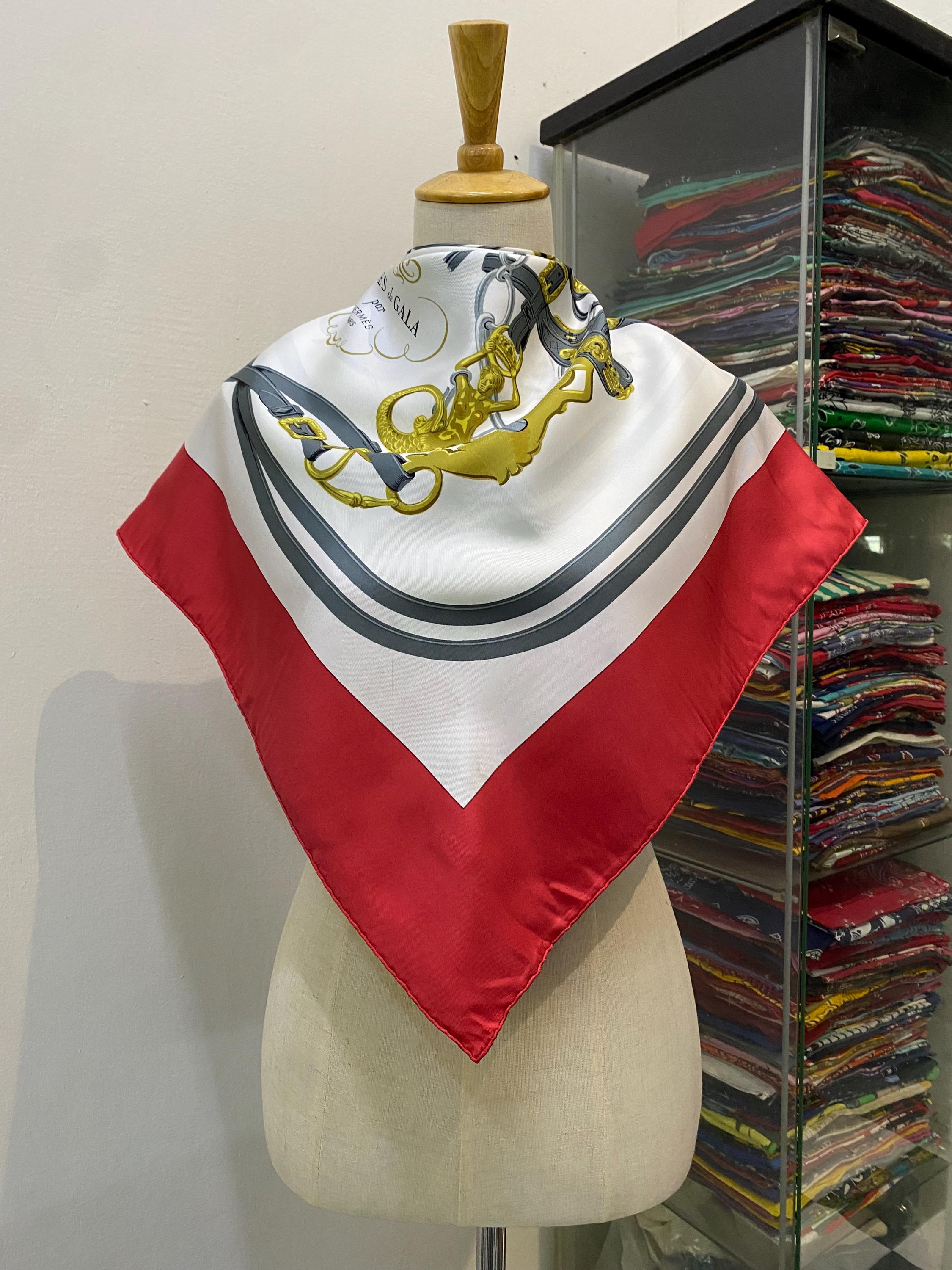 Vintage Hermes Brides De Gala Silk Scarf Hermes 34x34 Hermes Silk