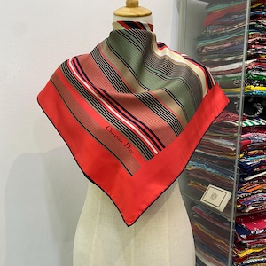 Vintage Christian Dior Silk Scarf Christian Dior Shawl Dior Silk Muffler Christian Dior Silk Head Scarf Vintage Dior Scarf Dior Neck Scarf