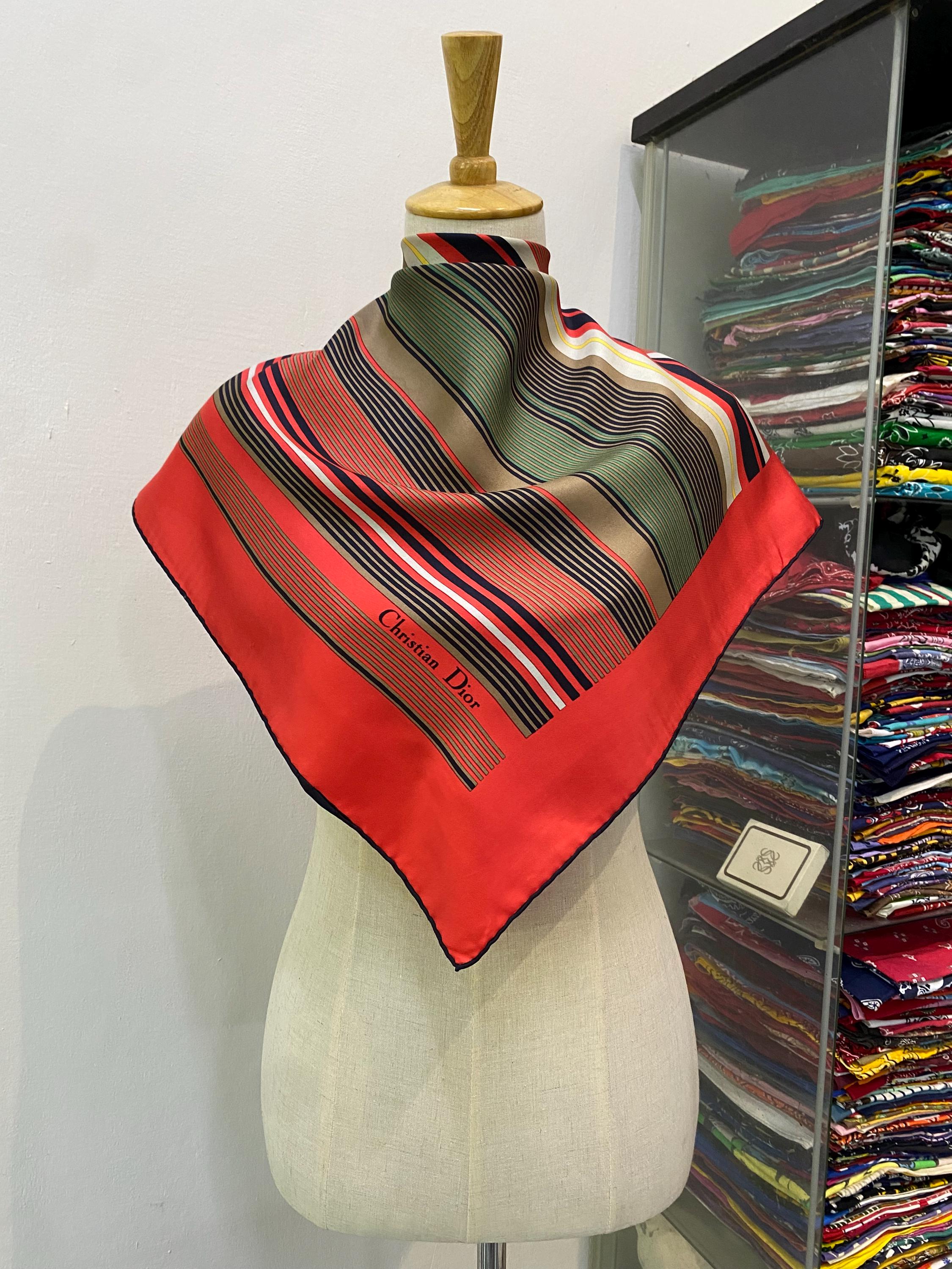 Vintage Christian Dior Silk Scarf Christian Dior Shawl Dior