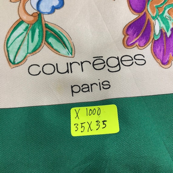 Vintage Courreges Silk Scarf Courreges Square Sca… - image 6